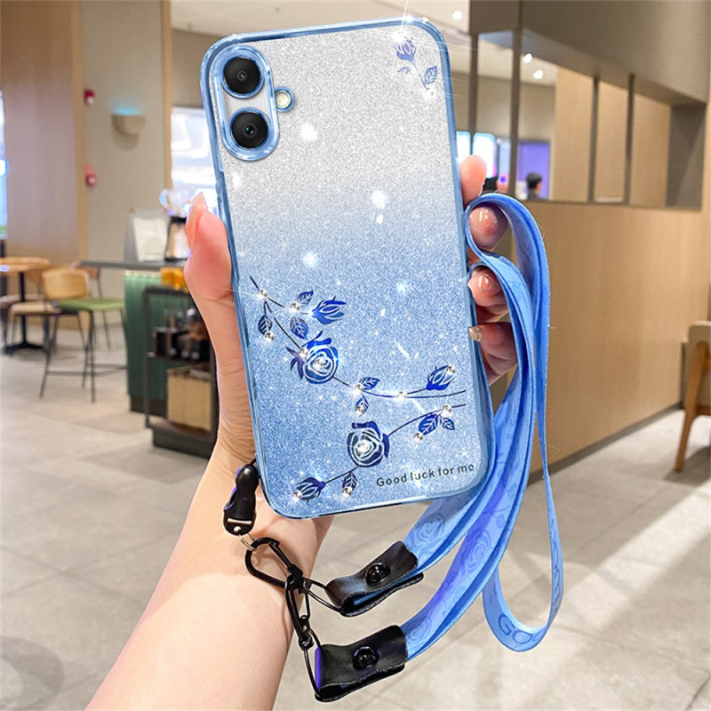 Coque Samsung Galaxy A06 Paillettes avec Lanière