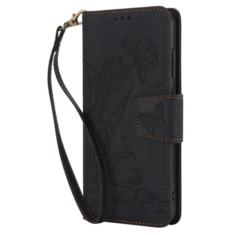 Housse Samsung Galaxy S25 5G Effet Daim Motif Floral