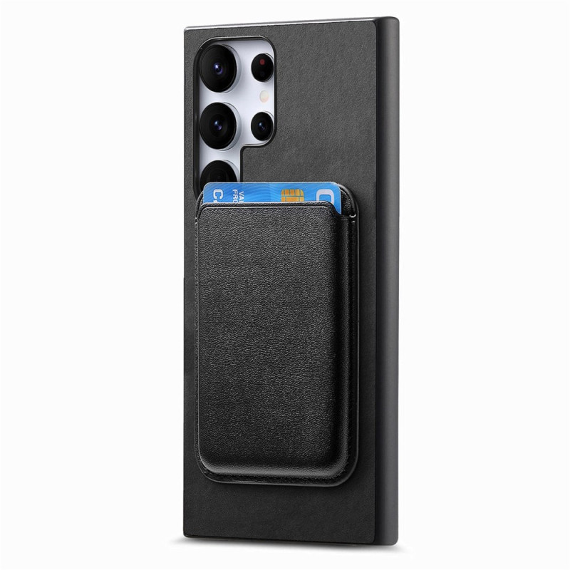 Coque Samsung Galaxy S25 Ultra 5G Style Daim Porte-Cartes Magnétique Détachable