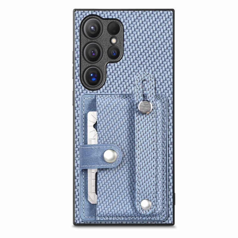 Coque Samsung Galaxy S25 Ultra 5G Porte-Cartes et Sangle-Support