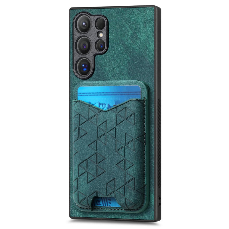 Coque Samsung Galaxy S25 Ultra Motif Imprimé Porte-Cartes et Support