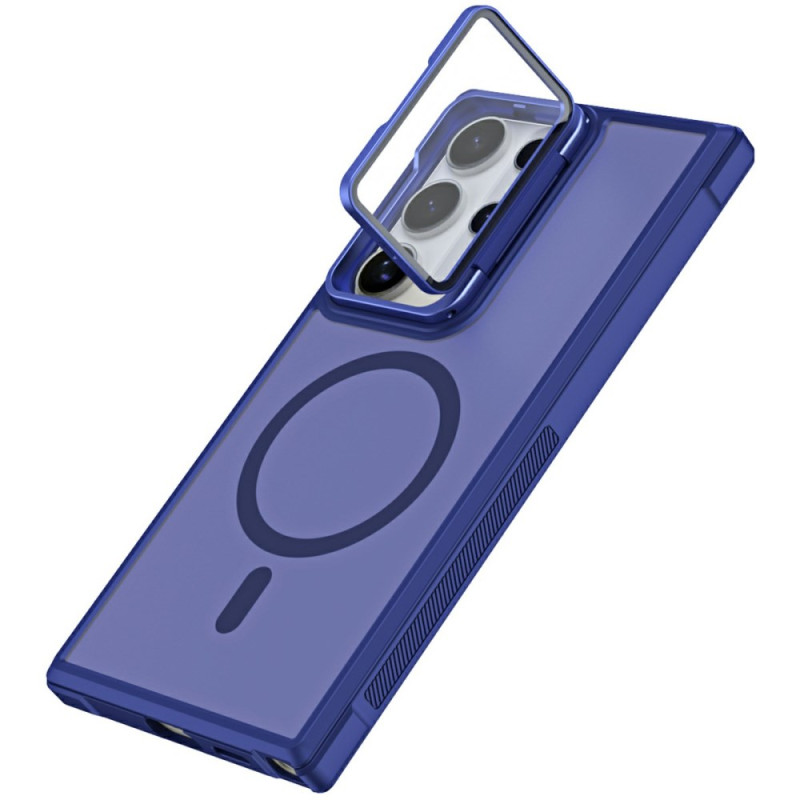 Coque Samsung Galaxy S25 Ultra 5G Compatible MagSafe Design Mat Anti-Empreintes avec Support