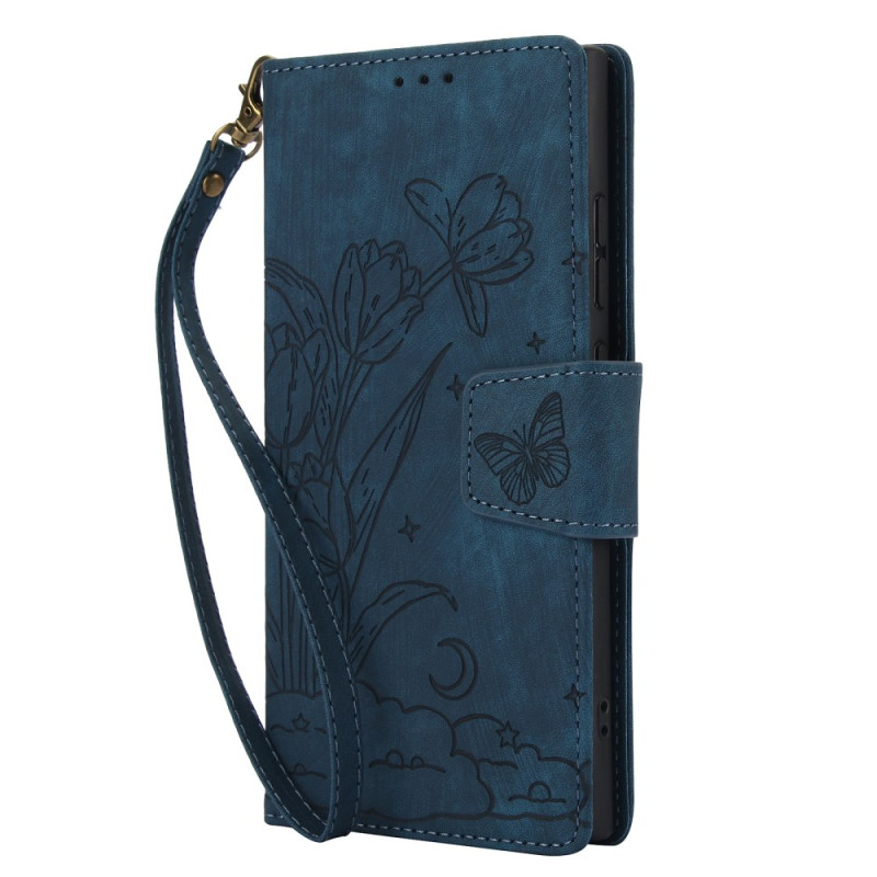 Housse Samsung Galaxy S25 Ultra Effet Daim Empreinte Florale