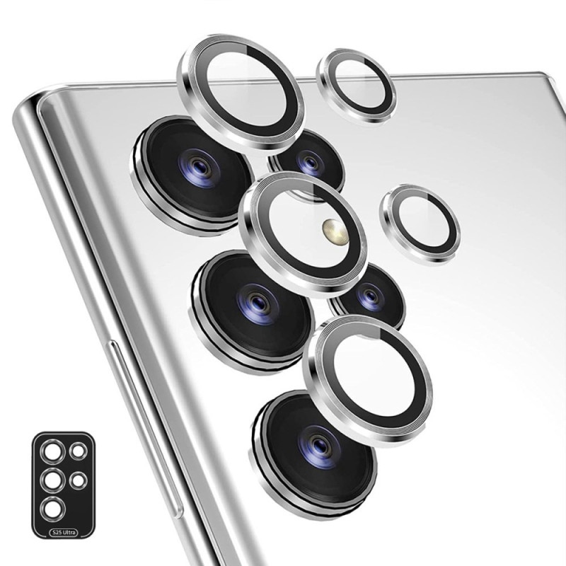 Lentilles de Protection pour Objectifs Samsung Galaxy S25 Ultra 5G Anneaux Alliage d'Alluminium