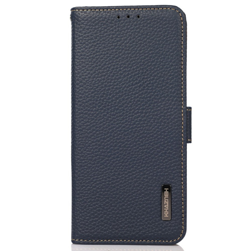 Housse Samsung Galaxy A56 5G Cuir Litchi avec Protection RFID KHAZNEH
