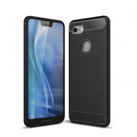 Coque Google Pixel 3 XL Fibre Carbone Brossée