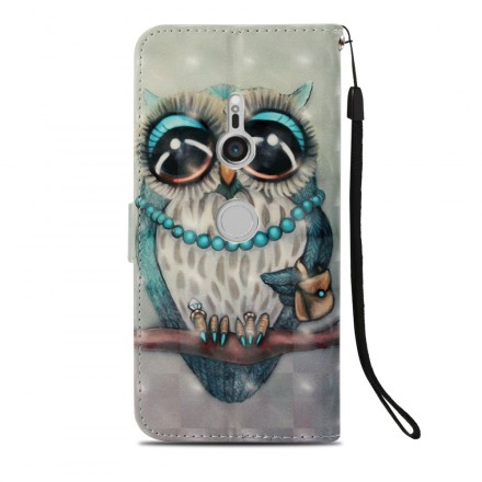 Housse Sony Xperia XZ3 Miss Hibou 3D Housse Sony Xperia XZ3 Miss Hibou 3D