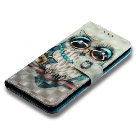 Housse Sony Xperia XZ3 Miss Hibou 3D Housse Sony Xperia XZ3 Miss Hibou 3D