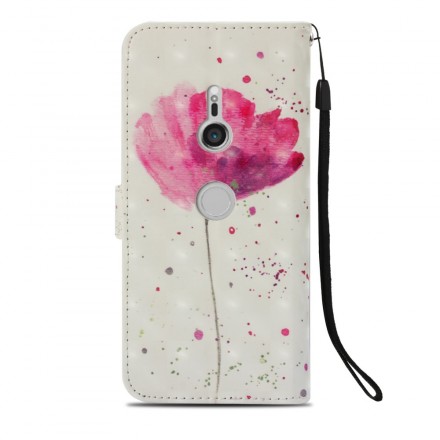 Housse Sony Xperia XZ3 Coquelicot Aquarelle 3D Housse Sony Xperia XZ3 Coquelicot Aquarelle 3D