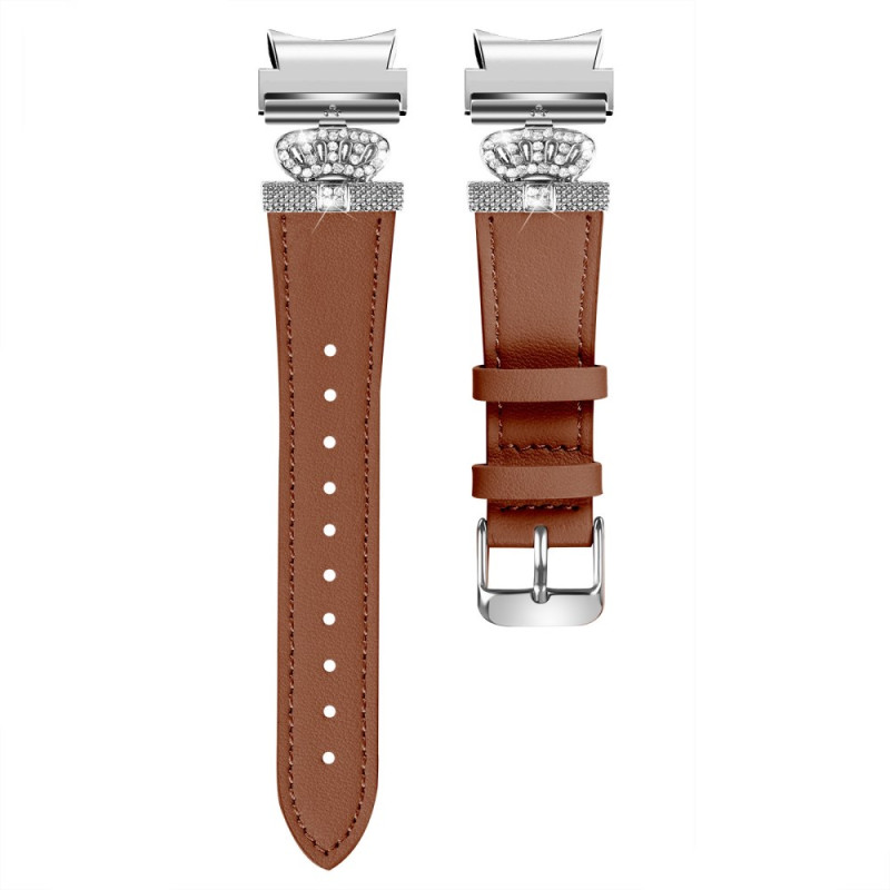 Bracelet Galaxy Watch FE 40mm / Watch4 / Watch4 Classic / Watch 5 Pro Coursonne Strass et Cuir