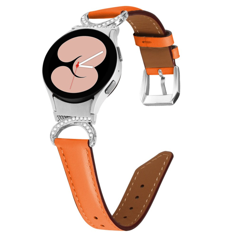 Bracelet Samsung Galaxy Watch6/5/4 / Classic Strass et Cuir