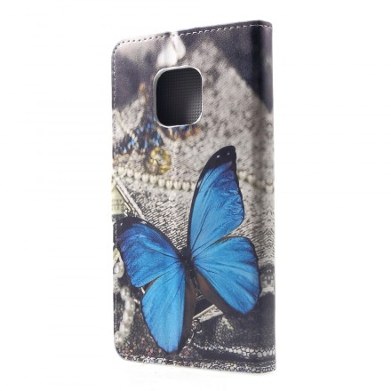 Housse Huawei Mate 20 Pro Papillon Bleu