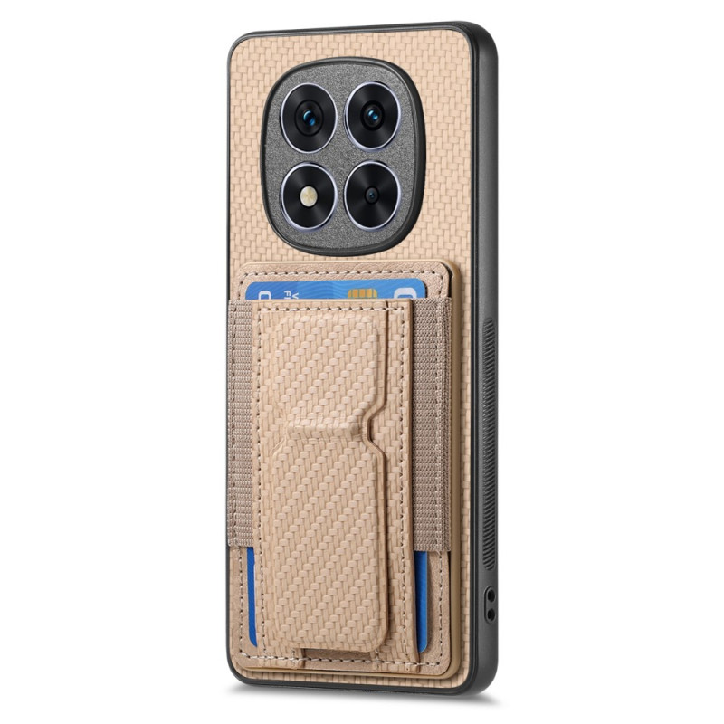 Coque Xiaomi Redmi Note 14 Pro 5G / Poco X7 Fibre Carbone Support et Porte-cartes