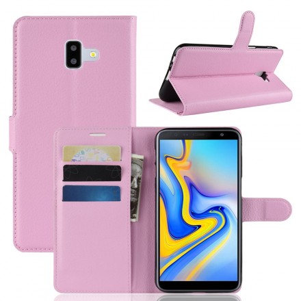 Housse Samsung Galaxy J6 Plus Simili Cuir Litchi Housse Samsung Galaxy J6 Plus Simili Cuir Litchi