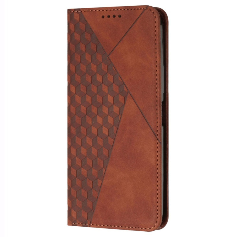 Flip Cover Xiaomi Redmi Note 14 Pro Plus 5G / 14 Pro 5G / Poco X7 Effet Daim Motif Losanges
