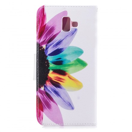 Housse Samsung Galaxy J6 Plus Fleur Aquarelle