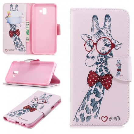 Housse Samsung Galaxy J6 Plus Girafe Intello