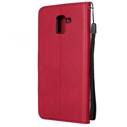 Housse Samsung Galaxy J6 Plus Effet Cuir à Lanière