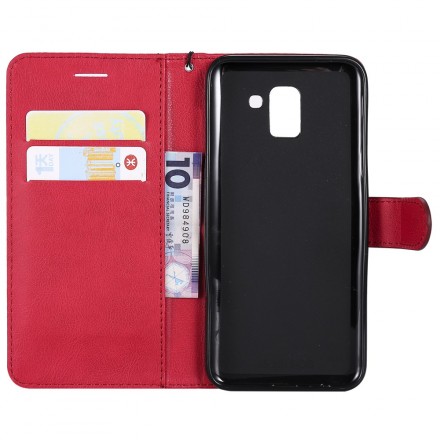 Housse Samsung Galaxy J6 Plus Effet Cuir à Lanière