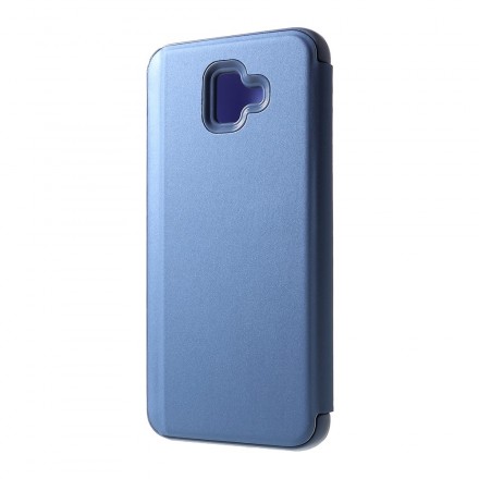 View Cover Samsung Galaxy J6 Plus Miroir et Effet Cuir View Cover Samsung Galaxy J6 Plus Miroir et Effet Cuir