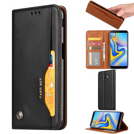 Flip Cover Samsung Galaxy J6 Plus Simili Cuir Porte-Cartes