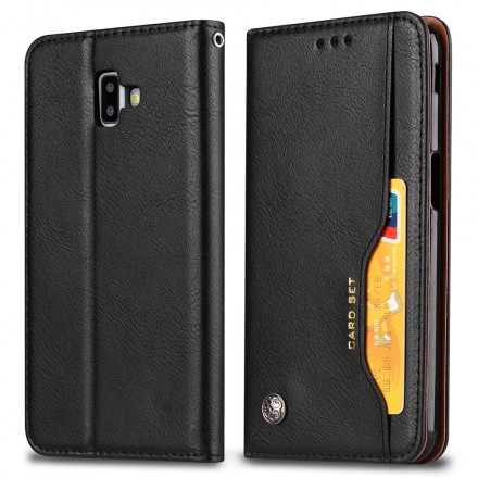 Flip Cover Samsung Galaxy J6 Plus Simili Cuir Porte-Cartes