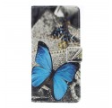 Housse Samsung Galaxy A7 Papillon Bleu