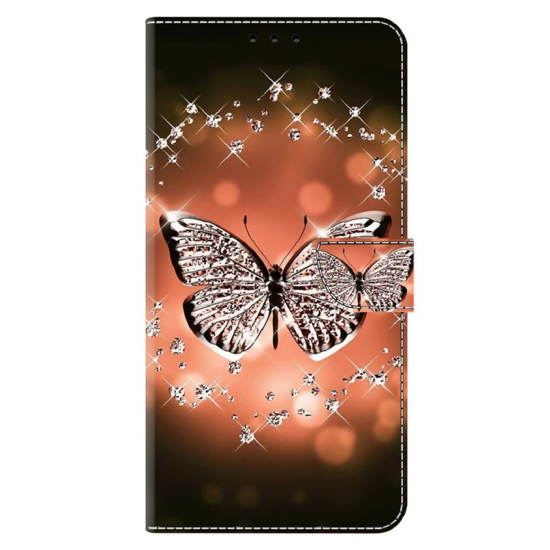 Housse Moto E14 Papillon Cristal