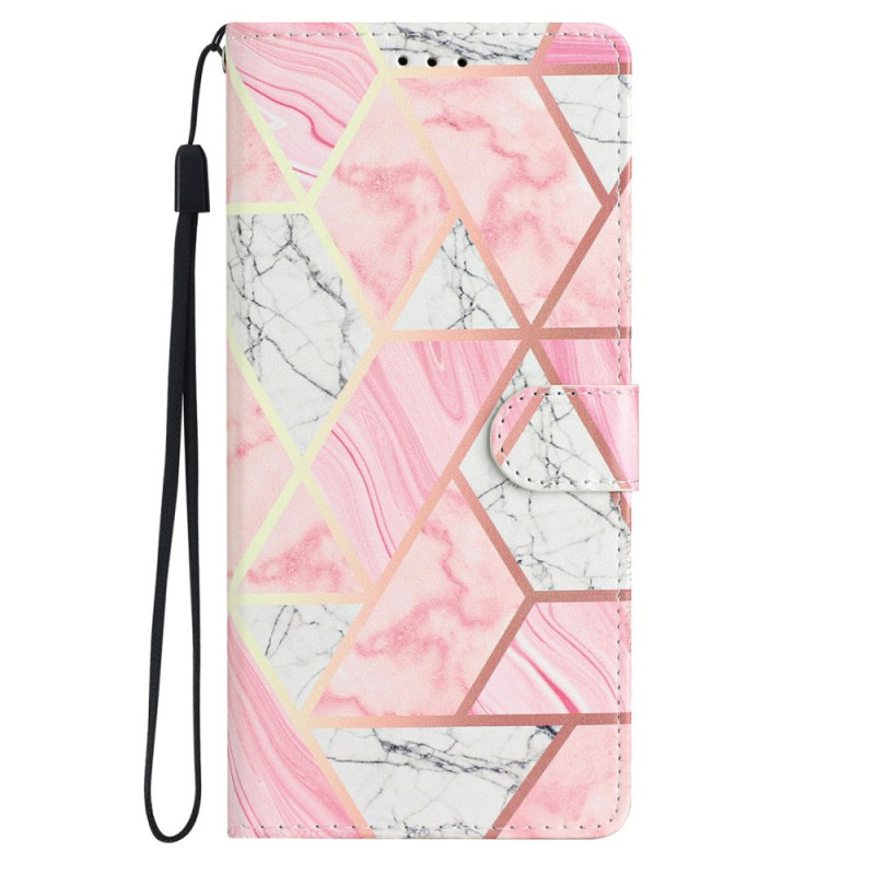 Housse Moto E14 Marbre Rose