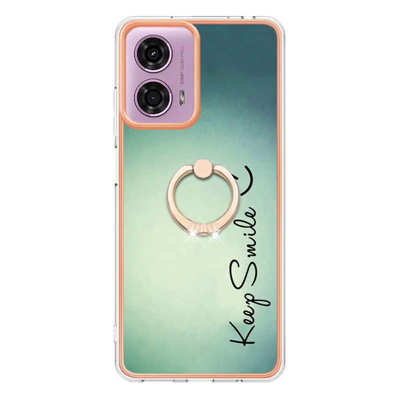 Coque Moto E14 Anneau-Support Keep Smile