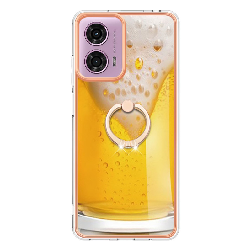 Coque Moto E14 Anneau-Support Motif Bière