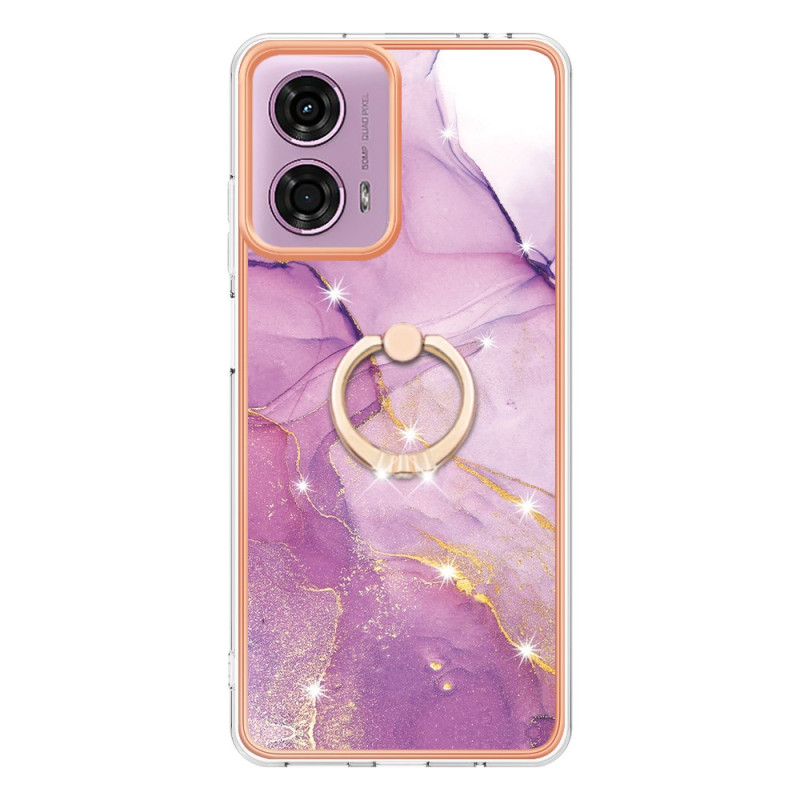 Coque Moto E14 Anneau-Support Marbre