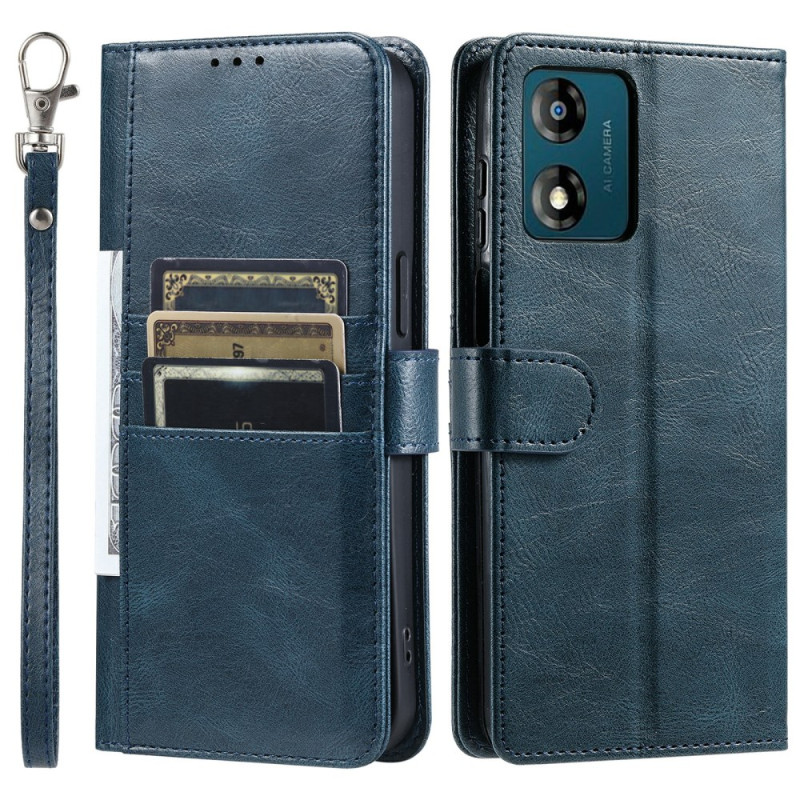 Housse Moto E14 6 Porte-Cartes et Lanière