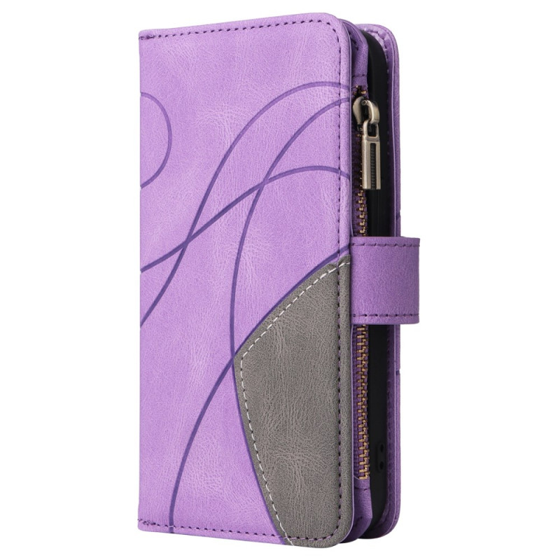 Housse Moto E14 Portefeuille Bicolore