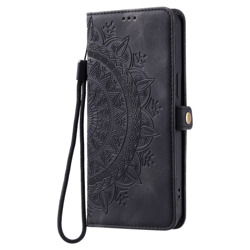 Housse Moto E14 Effet Daim Mandala