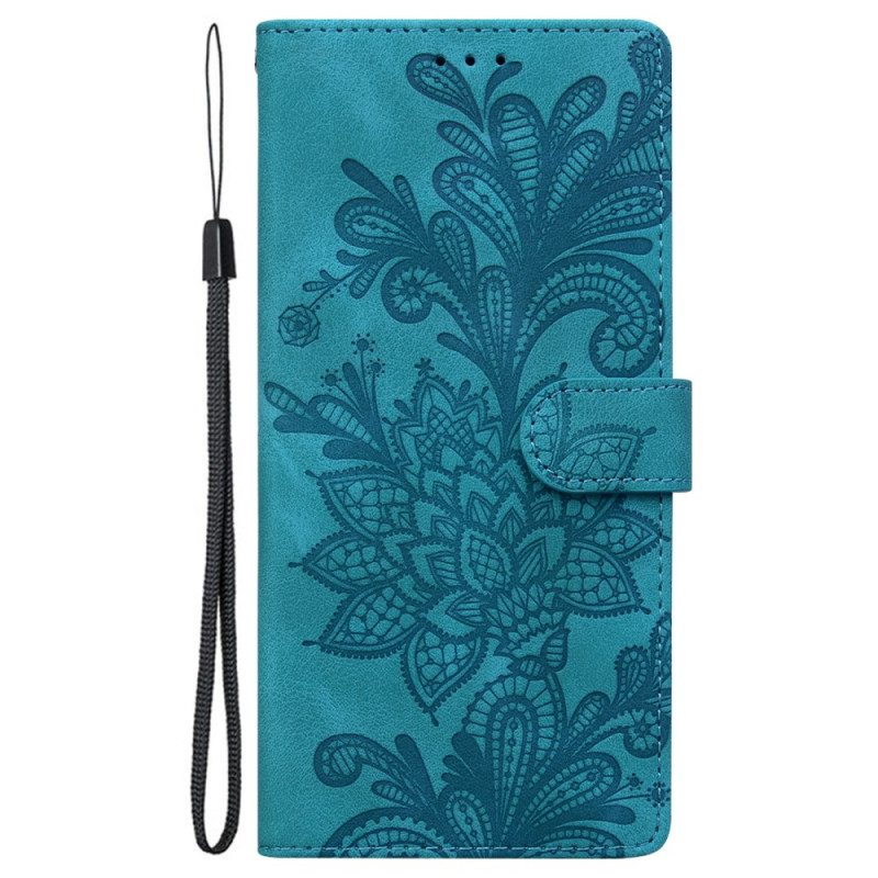 Housse Moto E14 Motif Floral en Dentelle