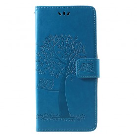 Housse Samsung Galaxy A9 Arbre et Hiboux à Lanière