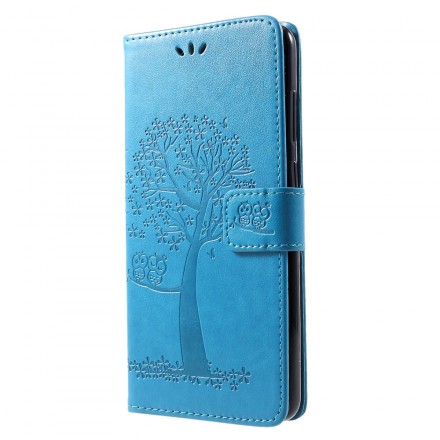 Housse Samsung Galaxy A9 Arbre et Hiboux à Lanière