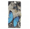Housse Samsung Galaxy A9 Papillon Bleu