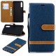 Housse Samsung Galaxy A7 Tissu et Effet Cuir à Lanière Housse Samsung Galaxy A7 Tissu et Effet Cuir à Lanière