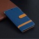Housse Samsung Galaxy A7 Tissu et Effet Cuir à Lanière Housse Samsung Galaxy A7 Tissu et Effet Cuir à Lanière