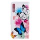 Housse Samsung Galaxy A7 Papillons et Fleurs Peints Housse Samsung Galaxy A7 Papillons et Fleurs Peints