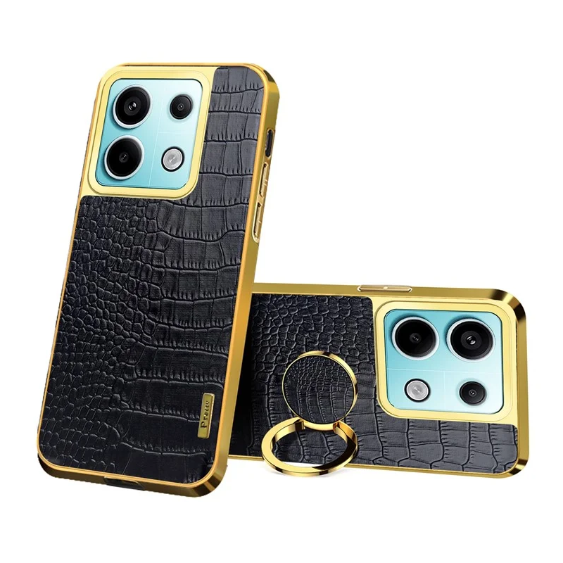 Coque Xiaomi Redmi Note 13 Pro 5G / Poco X6 5G Style Crocodile avec Anneau-Support