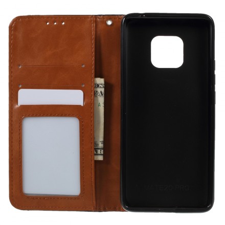 Flip Cover Huawei Mate 20 Pro Simili Cuir Porte-Cartes Flip Cover Huawei Mate 20 Pro Simili Cuir Porte-Cartes
