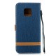 Housse Huawei Mate 20 Pro Tissu et Effet Cuir à Lanière Housse Huawei Mate 20 Pro Tissu et Effet Cuir à Lanière