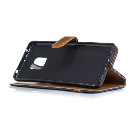 Housse Huawei Mate 20 Pro Tissu et Effet Cuir à Lanière Housse Huawei Mate 20 Pro Tissu et Effet Cuir à Lanière