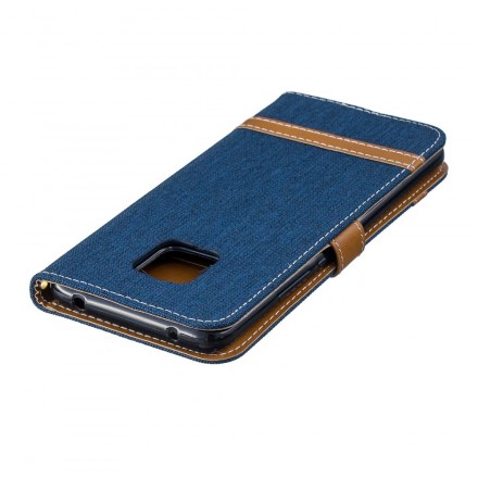 Housse Huawei Mate 20 Pro Tissu et Effet Cuir à Lanière Housse Huawei Mate 20 Pro Tissu et Effet Cuir à Lanière