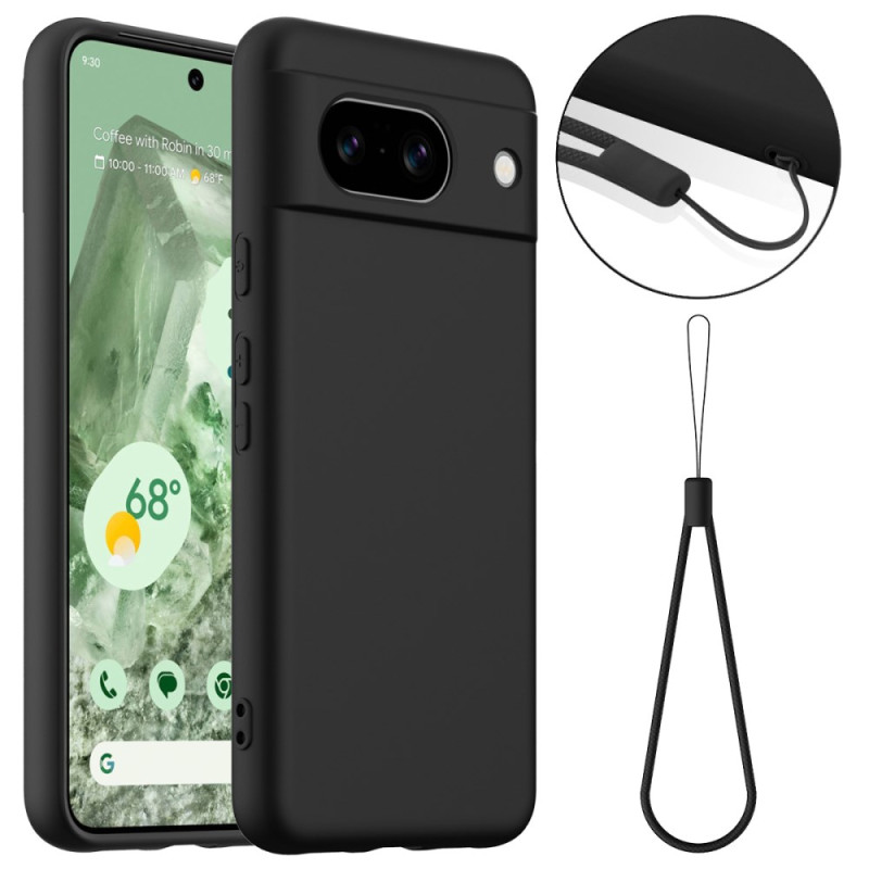 Coque Google Pixel Pixel 8A Compatible MagSafe Silicone Liquide à Lanière