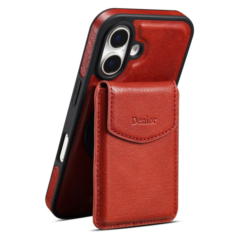Coque iPhone 16 Porte-Cartes Cuir DENIOR