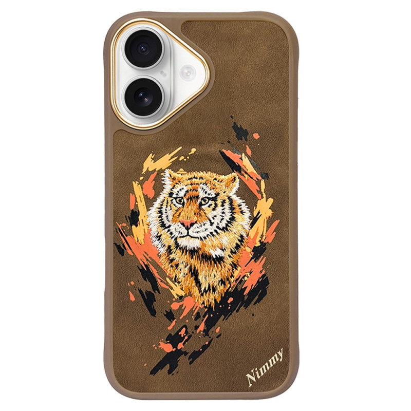 Coque iPhone 16 Motif Brodé